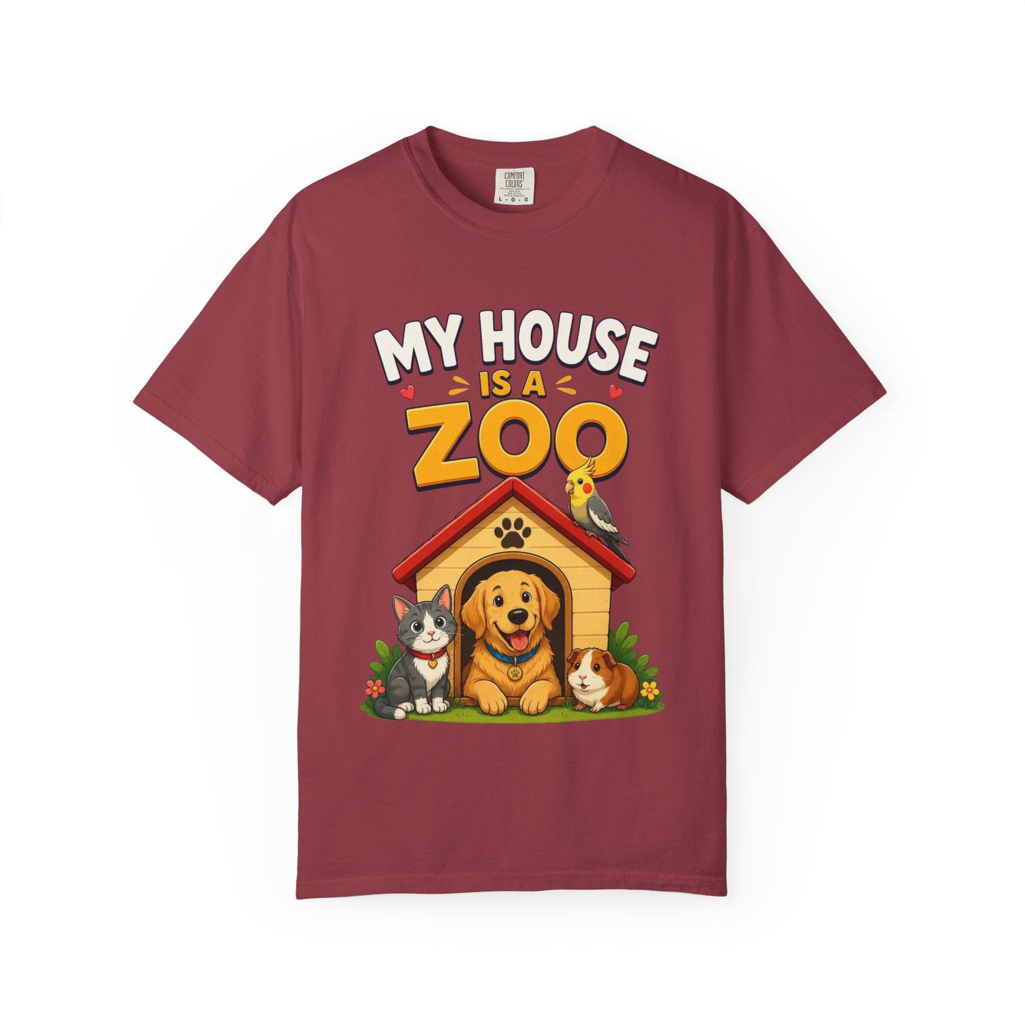 My House Is a Zoo Dog & Pet T-Shirt — Cute Pet Lover Graphic Tee