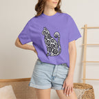 Curious Cat Doodle Art T-Shirt