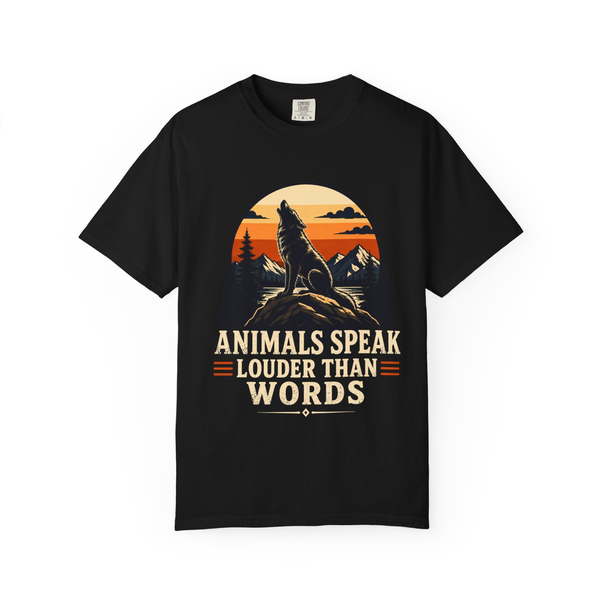 "Animals Speak Louder Than Words" Vintage Nature T-Shirt