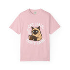 Cat Hair Don’t Care T-Shirt — Funny Coffee Cat Tee for Cat Lovers