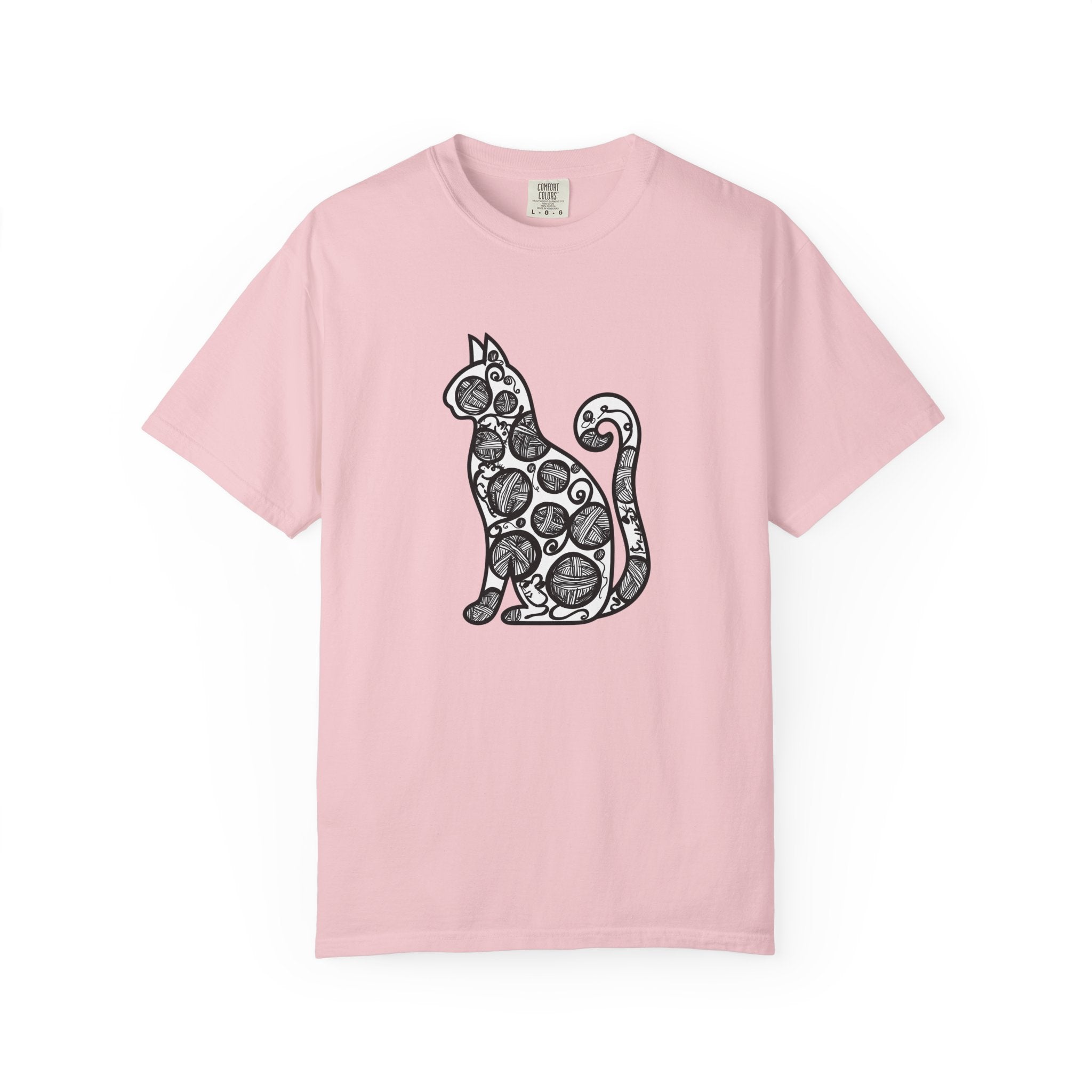 Curious Cat Doodle Art T-Shirt