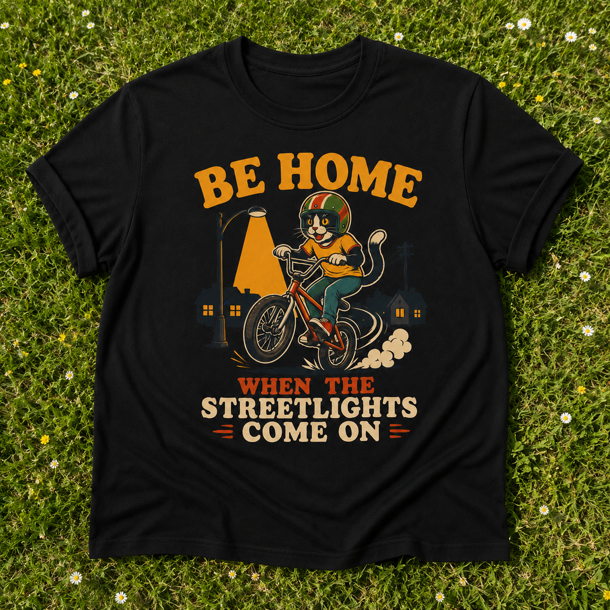 Be Home Streetlights T-shirt in Black on grass